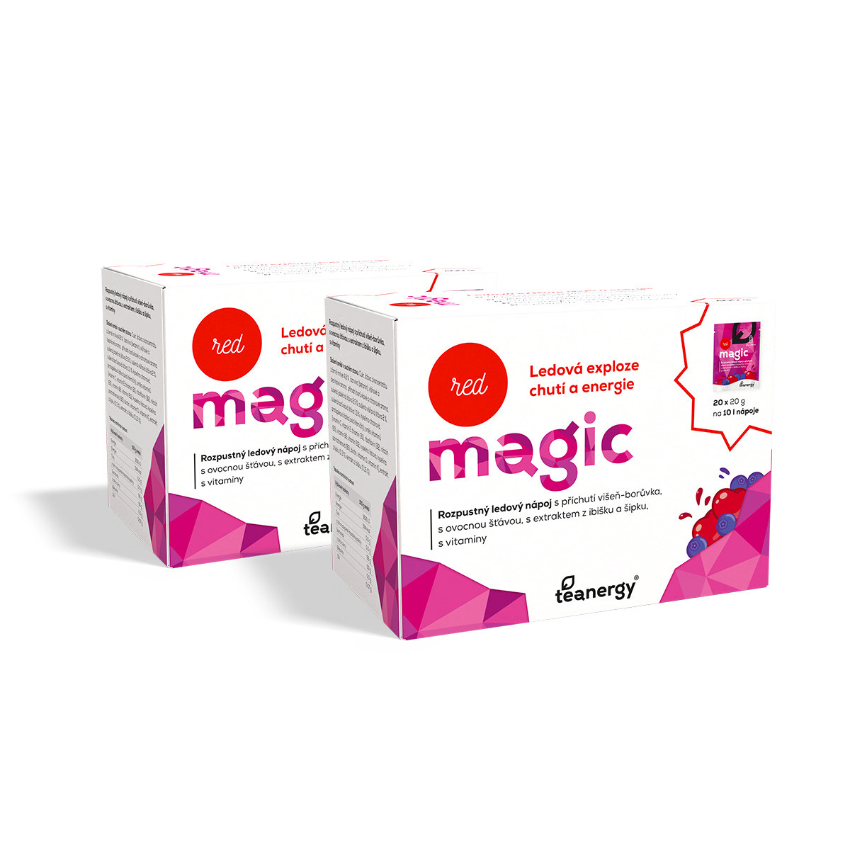 Teanergy Red Magic ovocný quickdrink, rozpustný, 2pack 40x20g