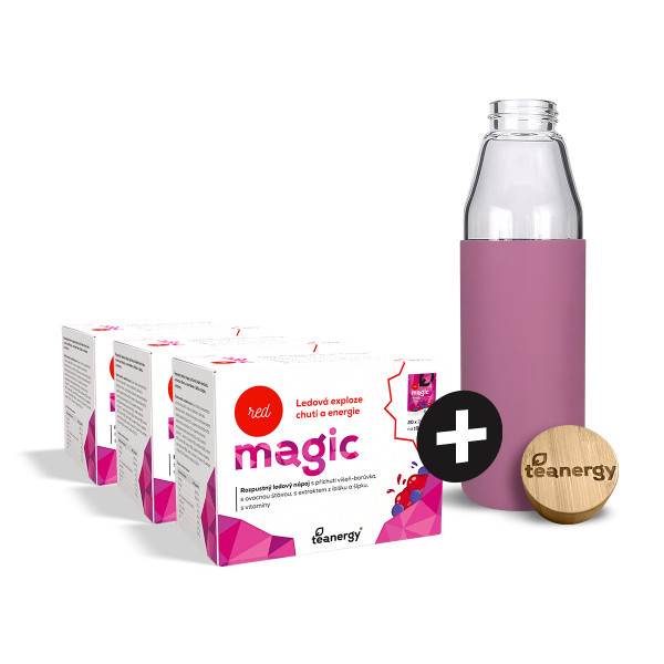 Teanergy Red Magic ovocný quickdrink, rozpustný, 3+láhev 60x20g