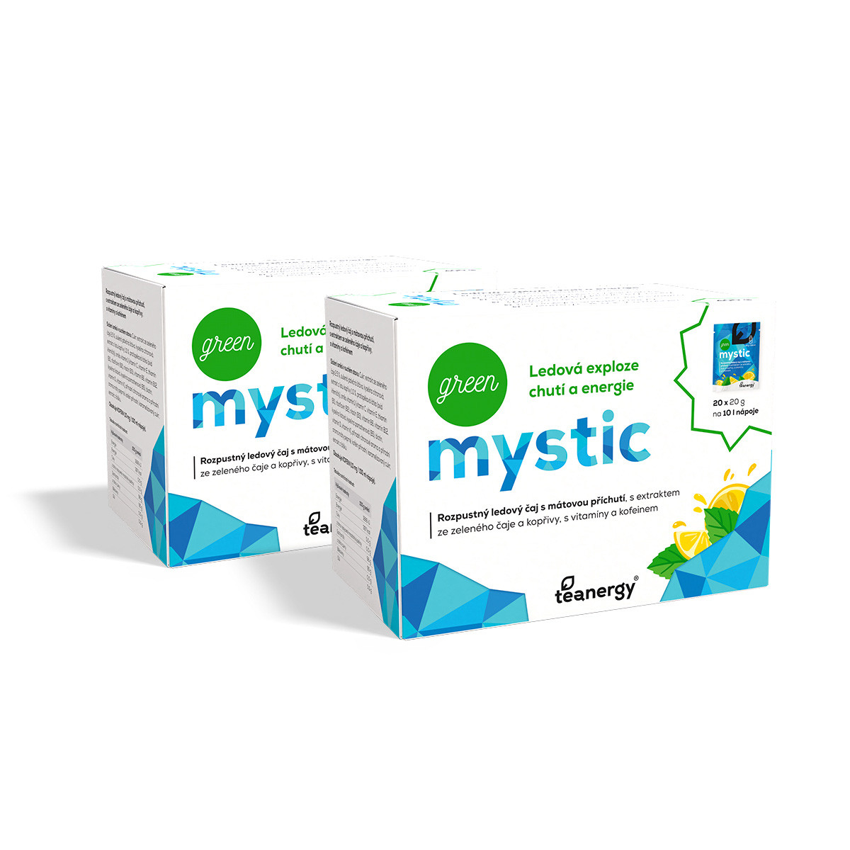 Teanergy Green Mystic zelený quickdrink, rozpustný, 2pack 40x20g