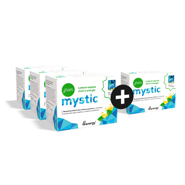Teanergy Green Mystic zelený quickdrink, rozpustný, 3+1pack 80x20g