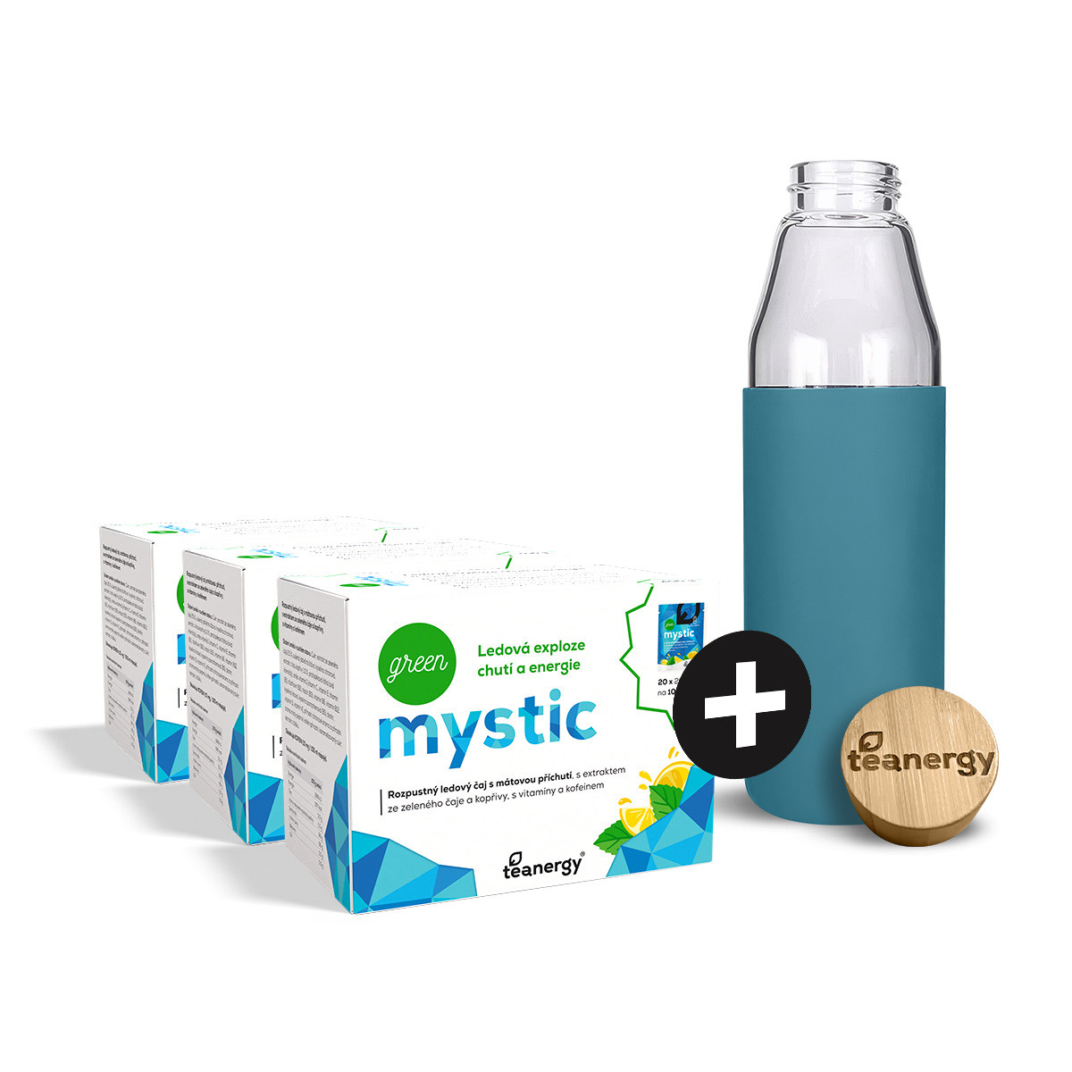 Teanergy Green Mystic zelený quickdrink, rozpustný, 3+láhev 60x20g