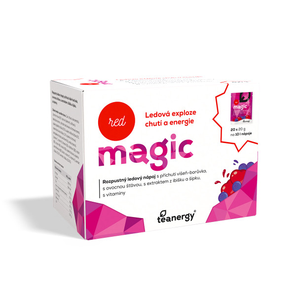 Teanergy Red Magic ovocný quickdrink, rozpustný, balení 20x20g
