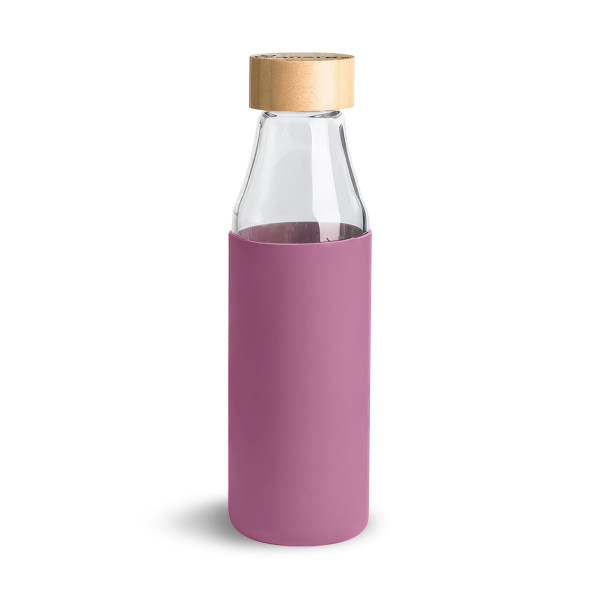 Teanergy láhev z borosilikátového skla s bambusovým víčkem, silikonový obal magic, 500ml, galerie
